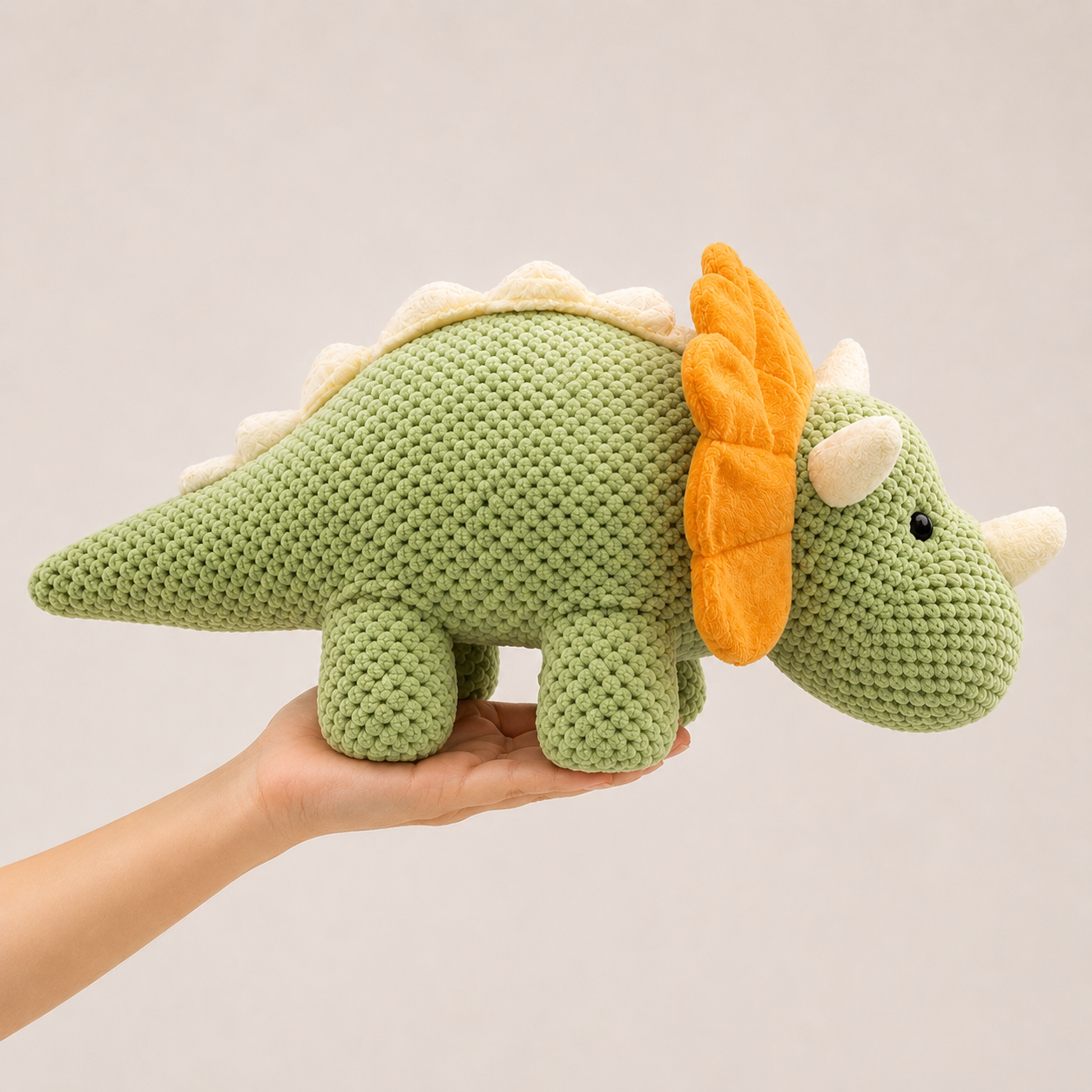 Dokitti Dino Plush Dog Toy with Squeaker
