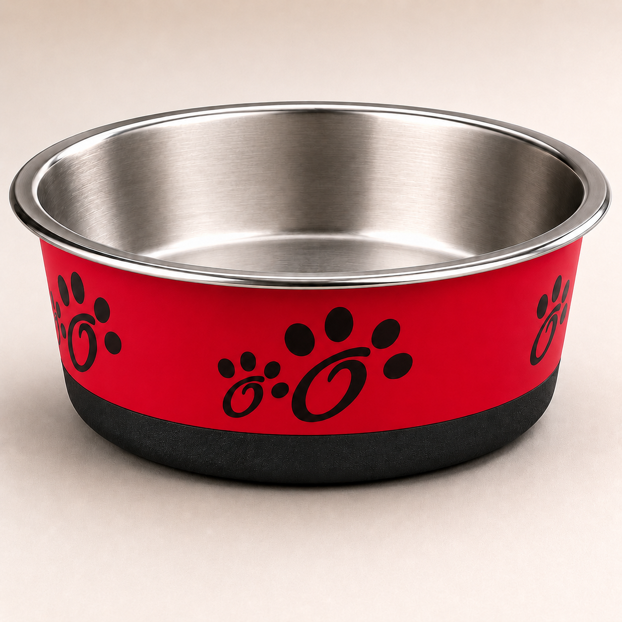 Dokitti Bonded Fusion Steel Pet Bowl- Red