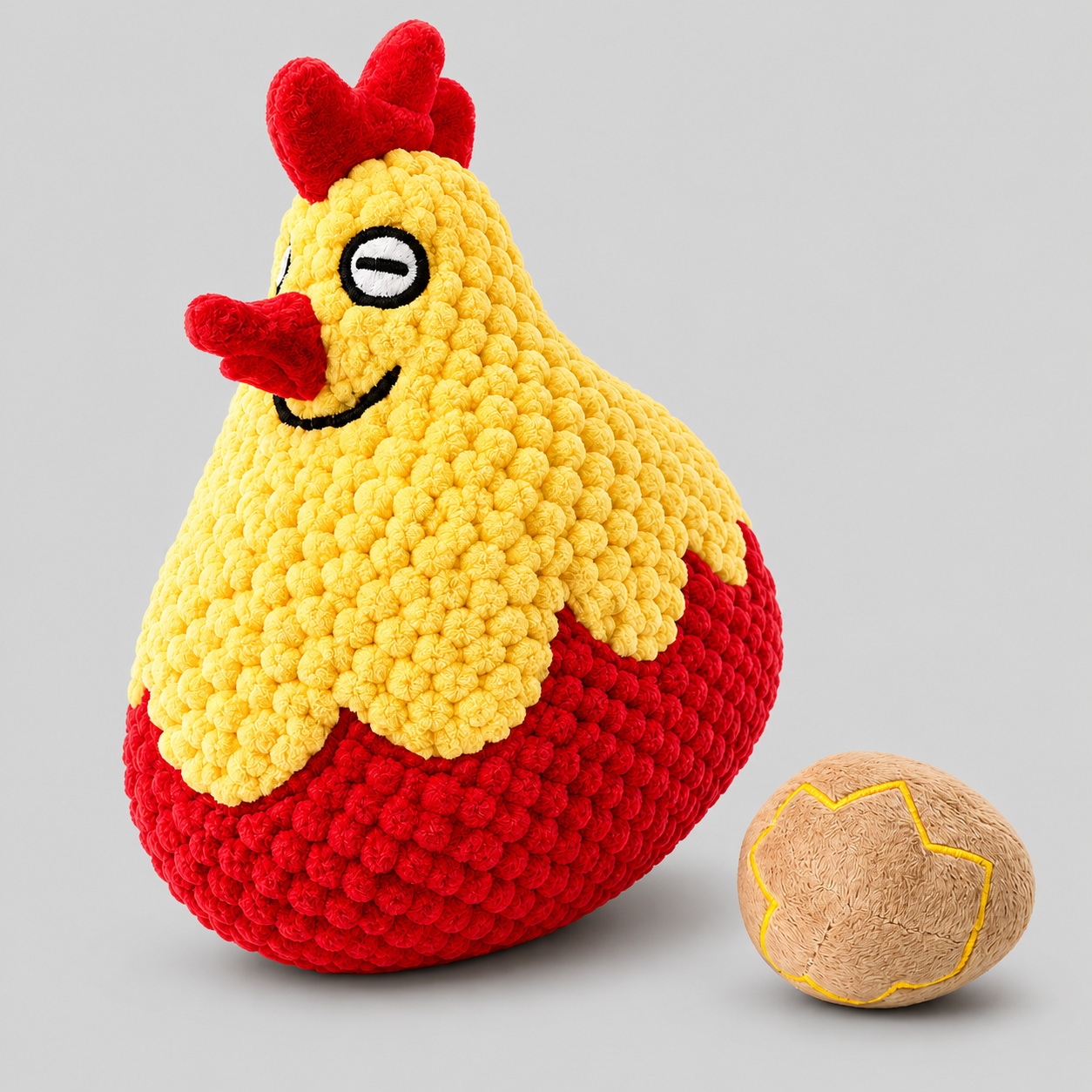 Dokitti Rocking Hen Plush Dog Toy with Squeaker