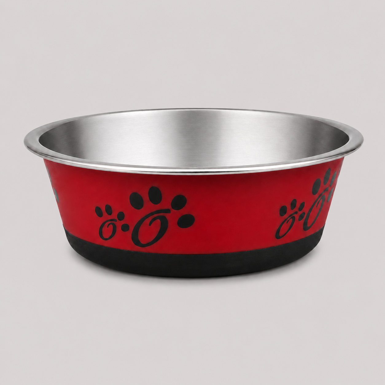 Dokitti Bonded Fusion Steel Pet Bowl- Red