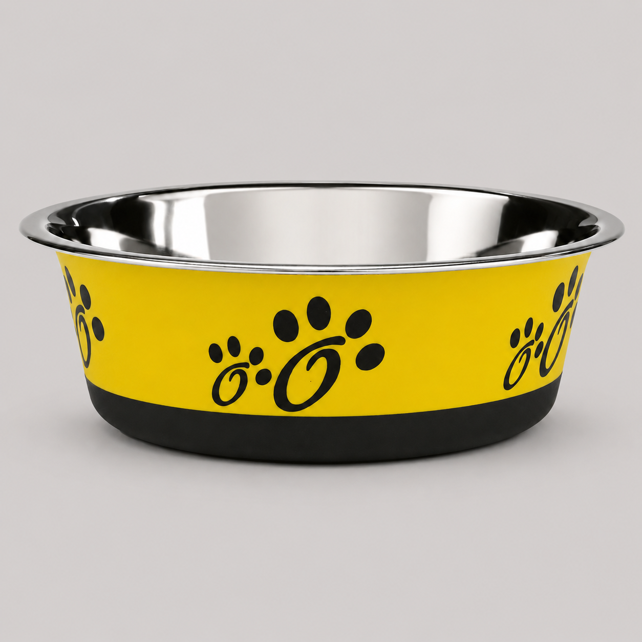 Dokitti Bonded Fusion Steel Pet Bowl- Yellow, Small