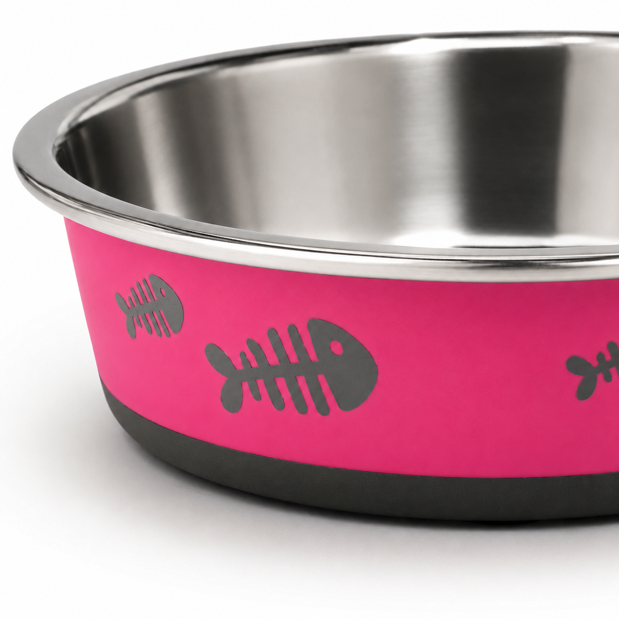 Dokitti Bonded Fusion Steel Cat Bowl - Pink