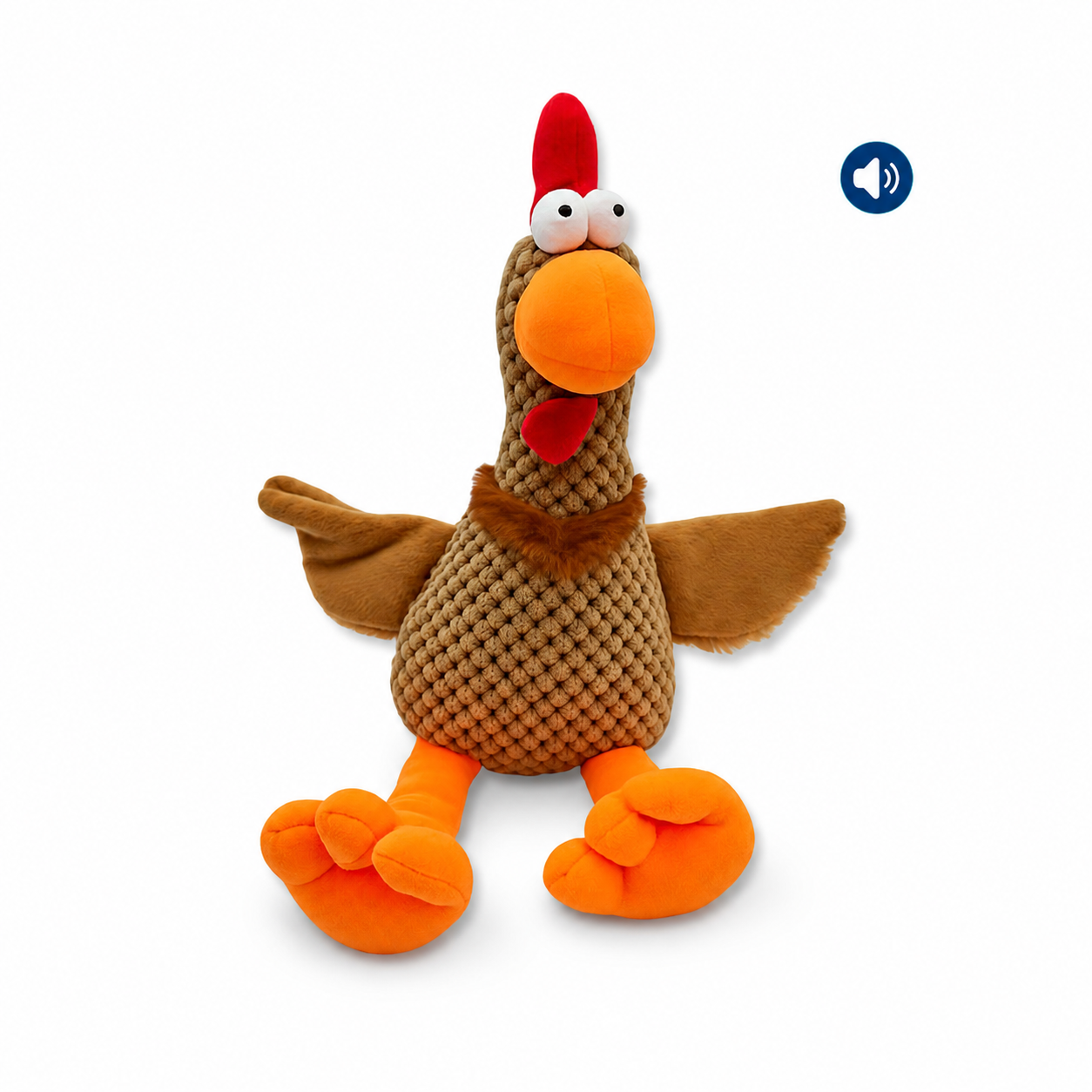 Dokitti Funny Chicken Plush Dog Toy with Squeaker