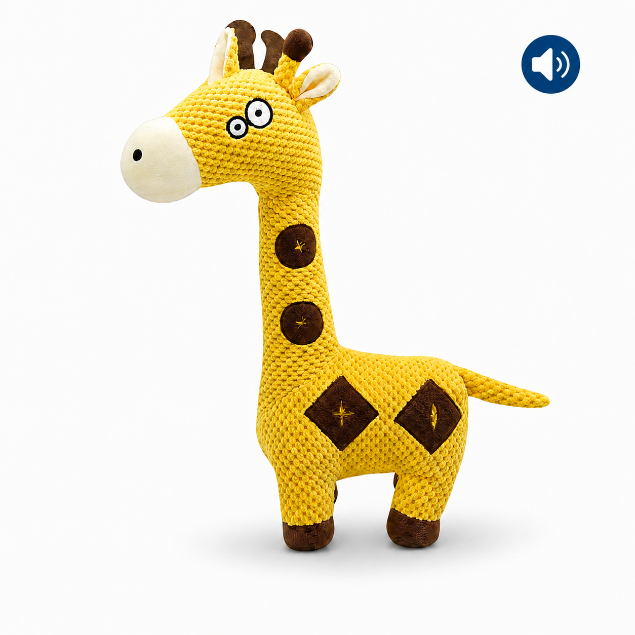 Dokitti SoftNeck Giraffe Plush Dog Toy with Squeaker