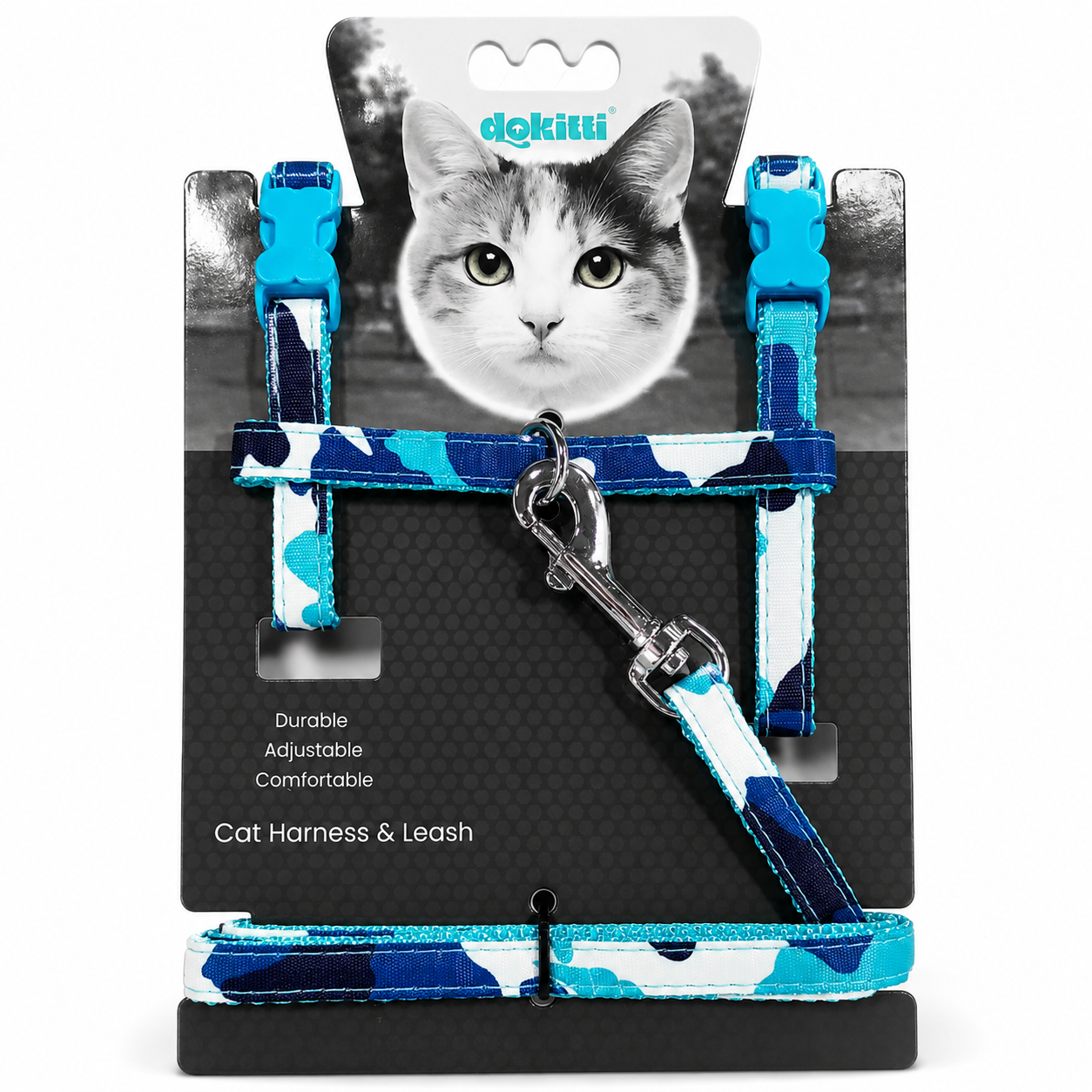 NEON SPLASH CAT LEASH & HARNESS SET