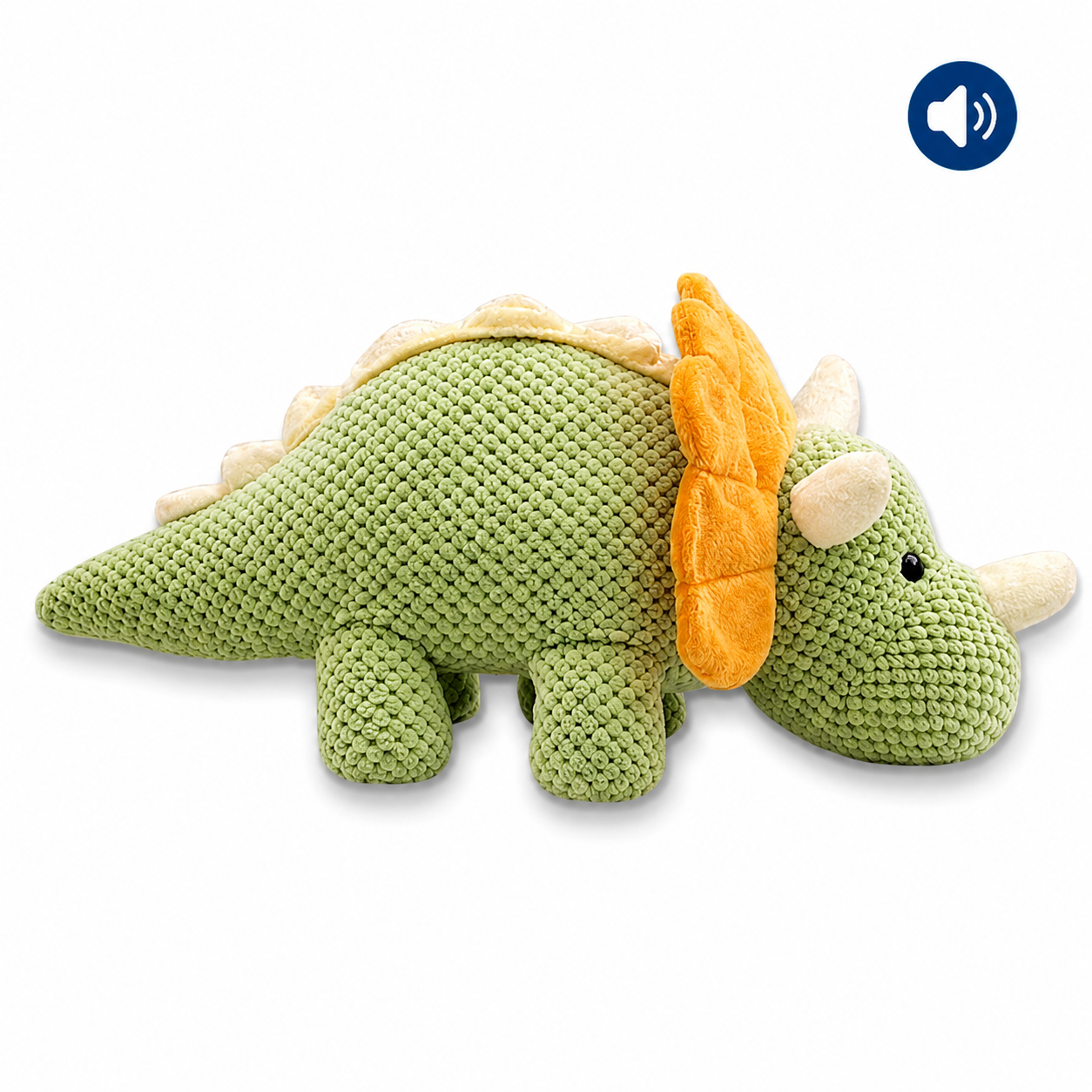 Dokitti Dino Plush Dog Toy with Squeaker