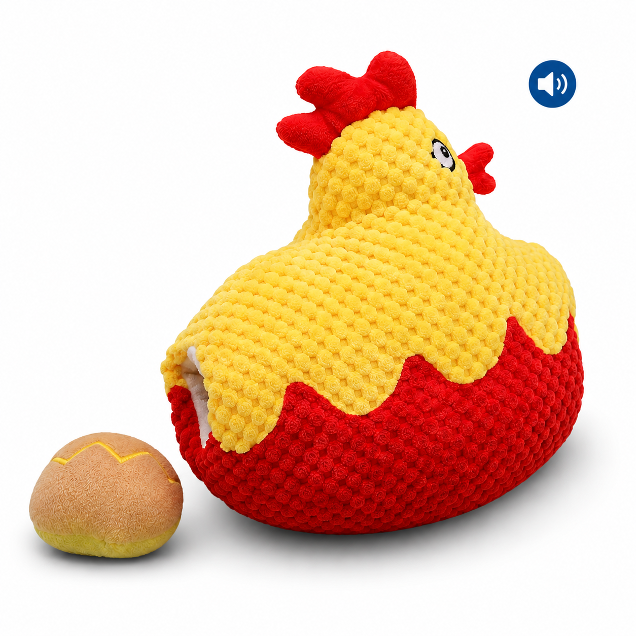 Dokitti Rocking Hen Plush Dog Toy with Squeaker