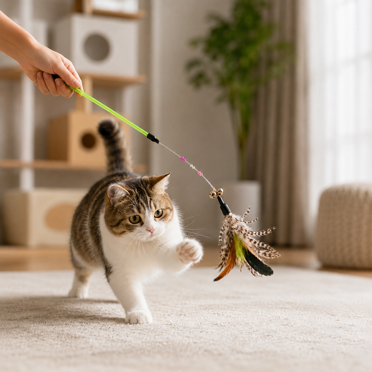 CAT TEASING STICK - FIRE