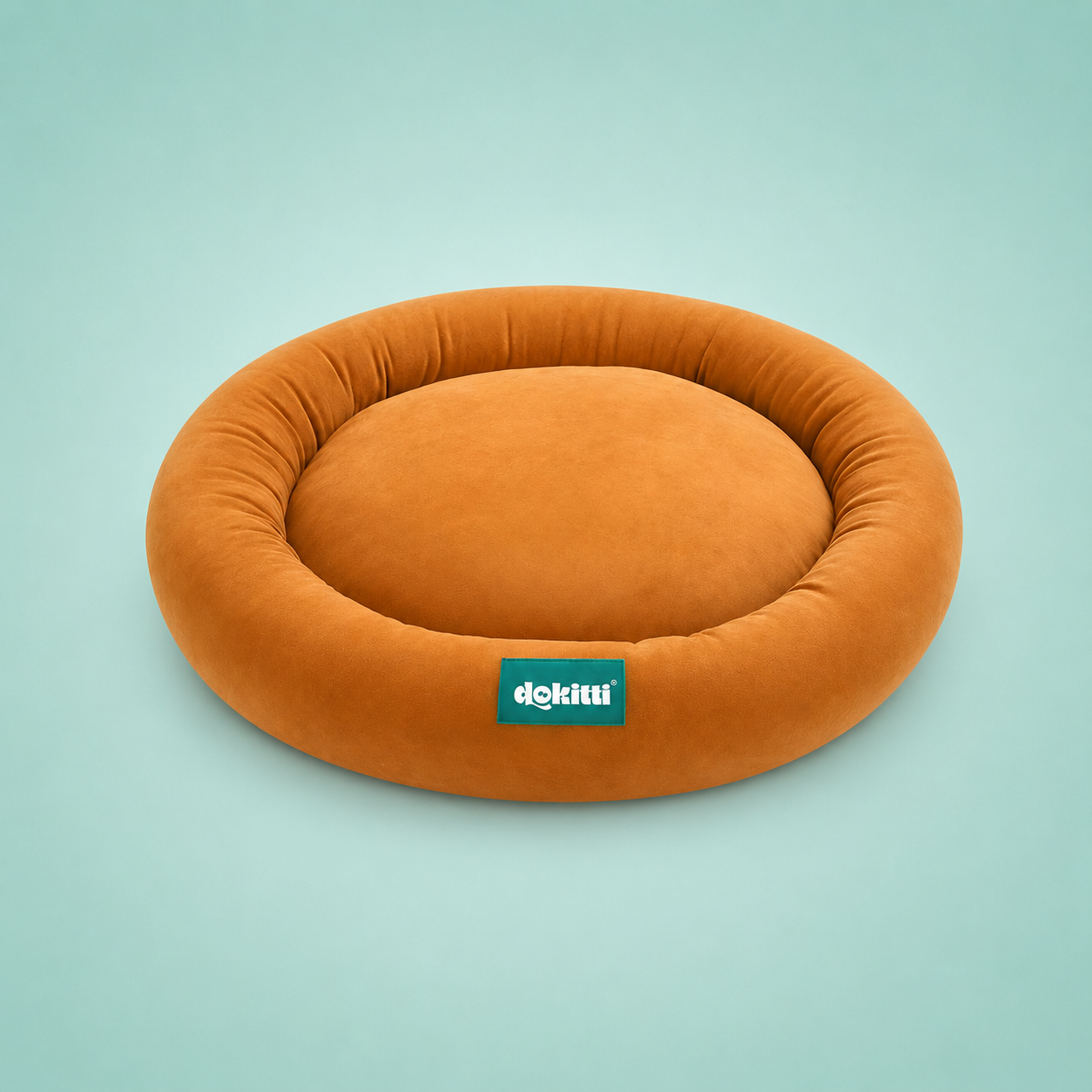 Dokitti Calming Soft Donut Dog Bed – Beige