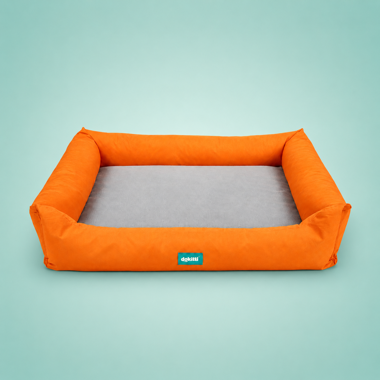 Dokitti Orange & Grey Lounger Dog Bed