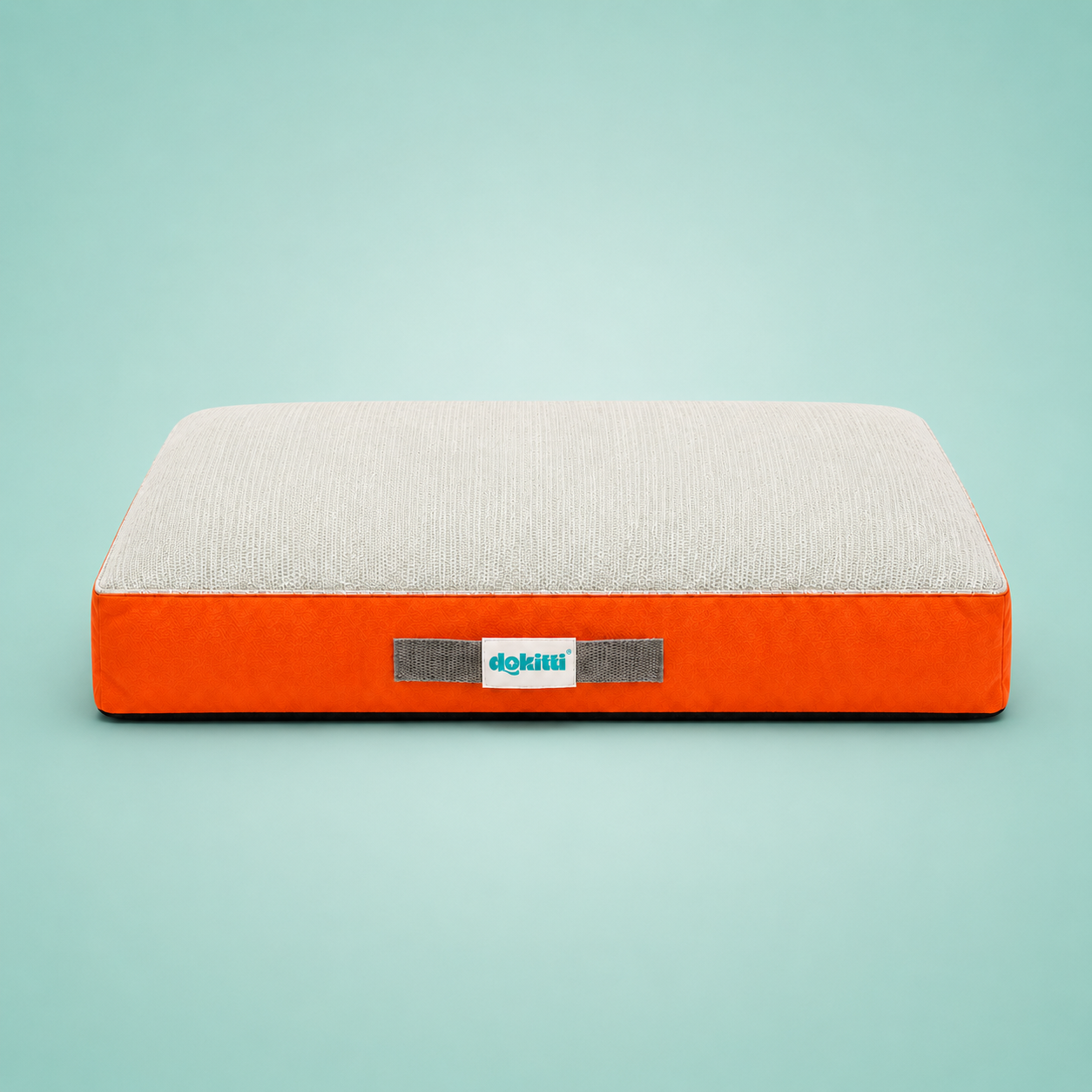 Dokitti Orange & Grey Weather-Resistant Cushion Bed
