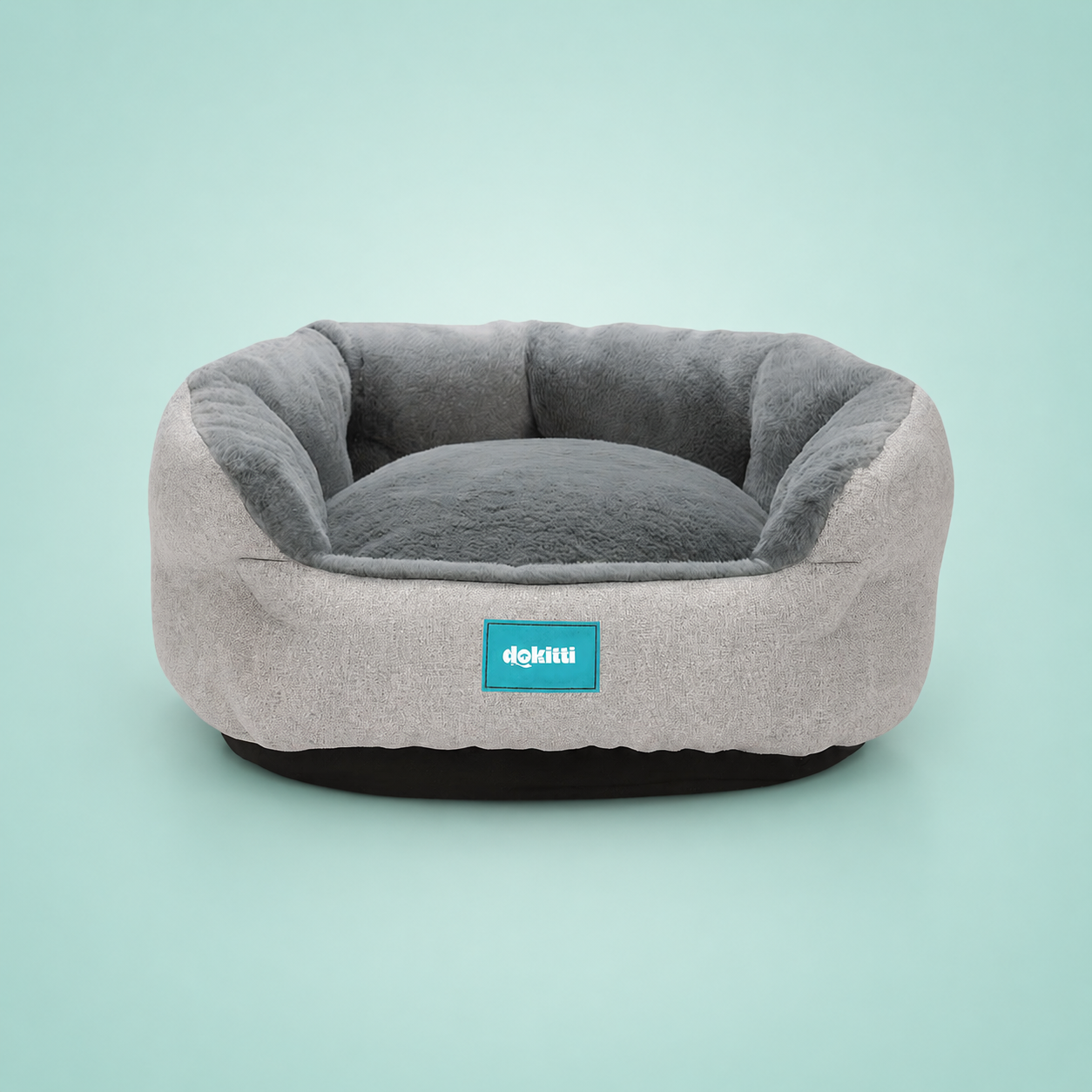 Dokitti FrostGrey Bolster Pet Bed