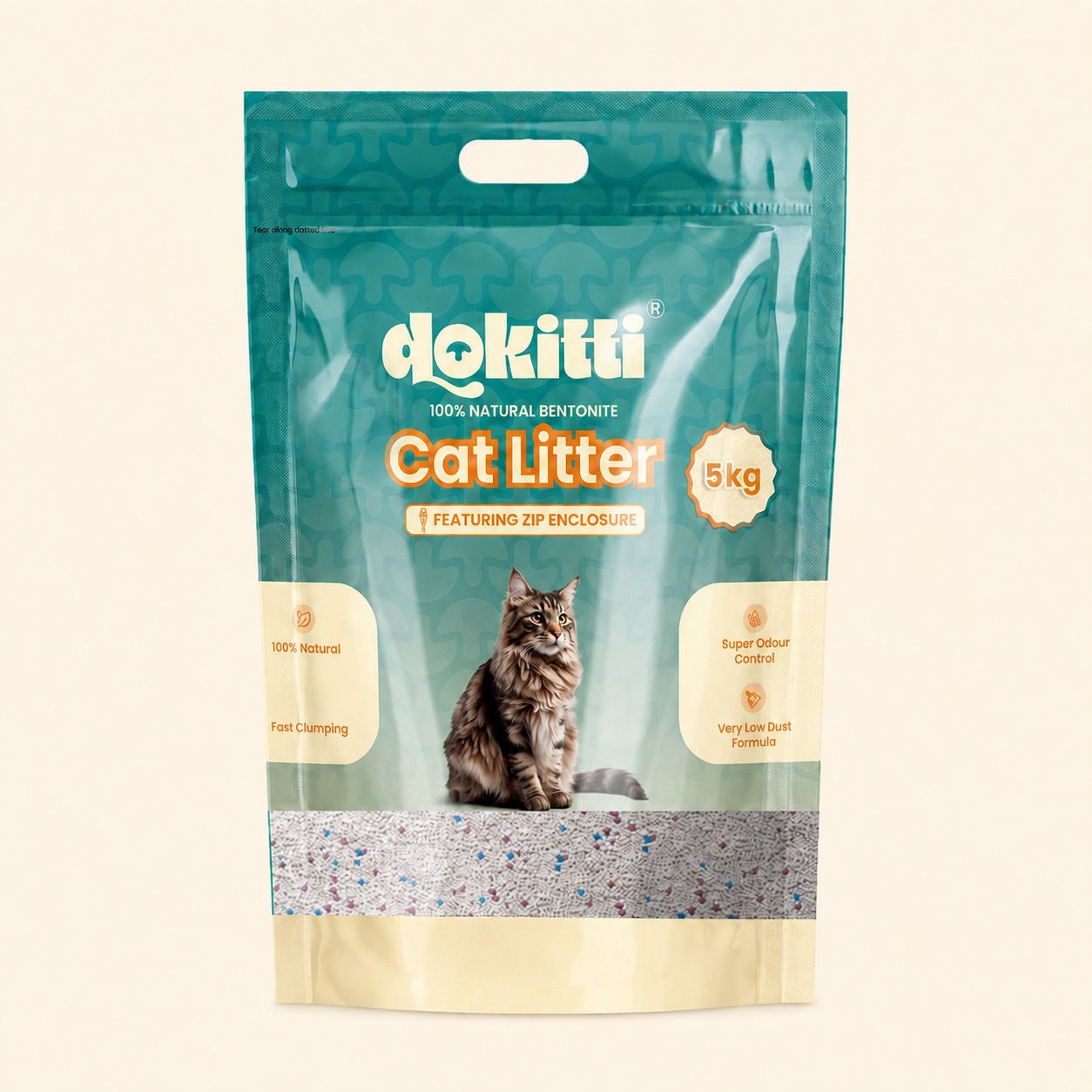 Bentonite Cat Litter - Unscented - 5 kg