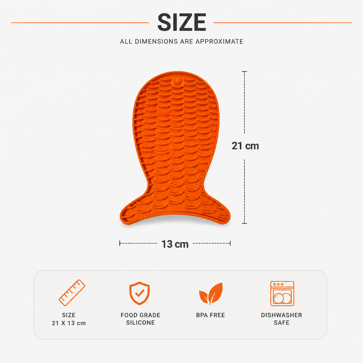 Dokitti Fish Shaped Silicone Lick Mat for Cats & Dogs