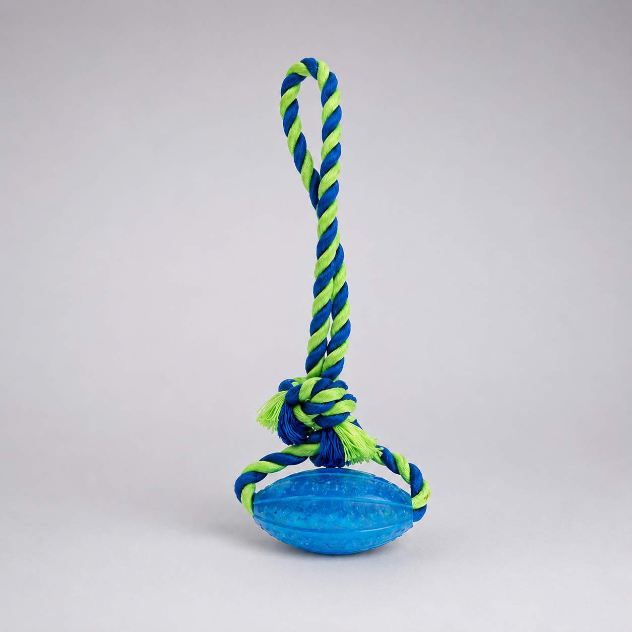 Dokitti Dental Rugby Ball with Rope – Blue