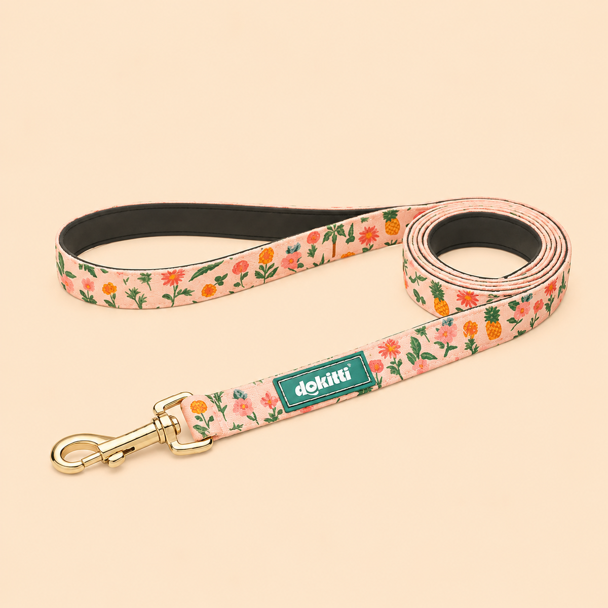 Printed Leash with Neoprene Padding(Medium)