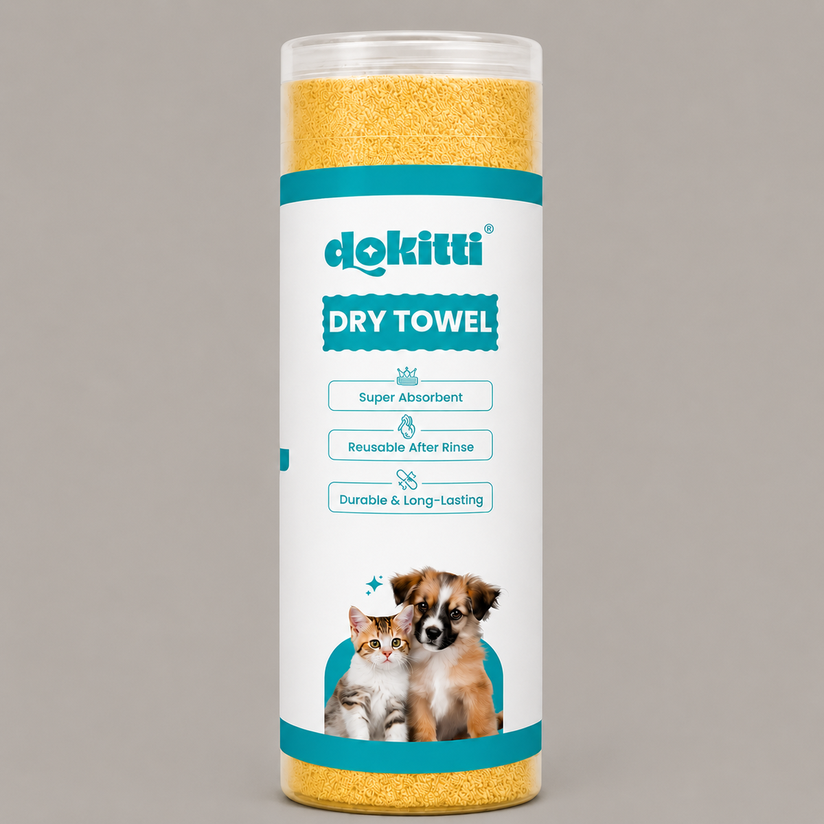 Dokitti Super Absorbent Quick Dry Pet Towel for Dogs & Cats