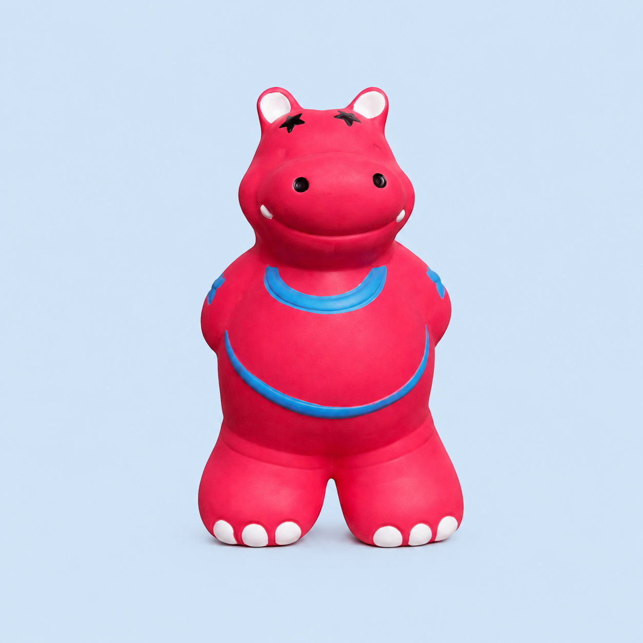 Dokitti Hippo Latex Dog Toy with Squeaker