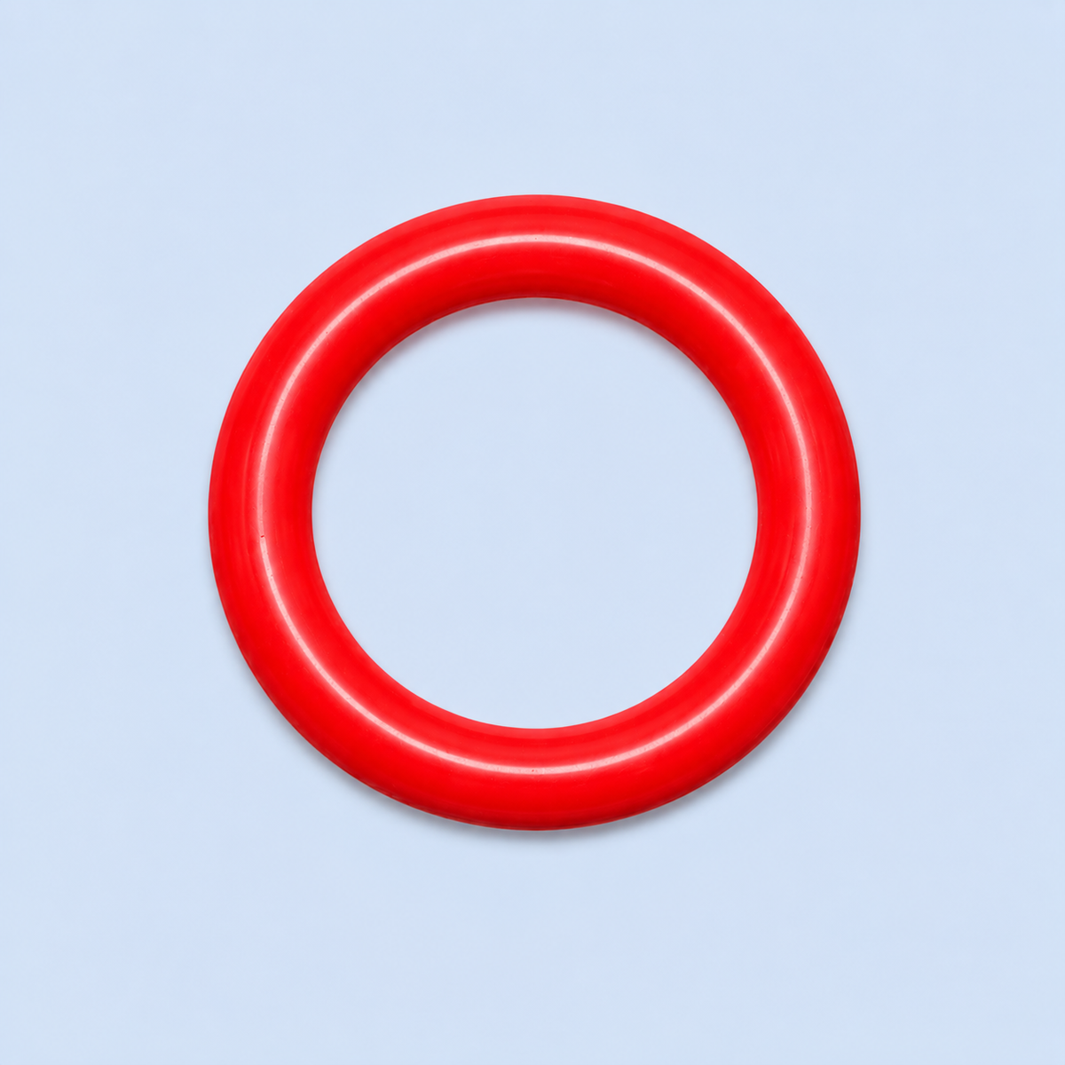 Rubber Ring Dog Toy Red