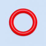 Rubber Ring Dog Toy Red