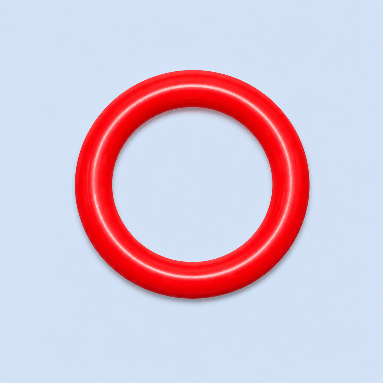Rubber Ring Dog Toy Red