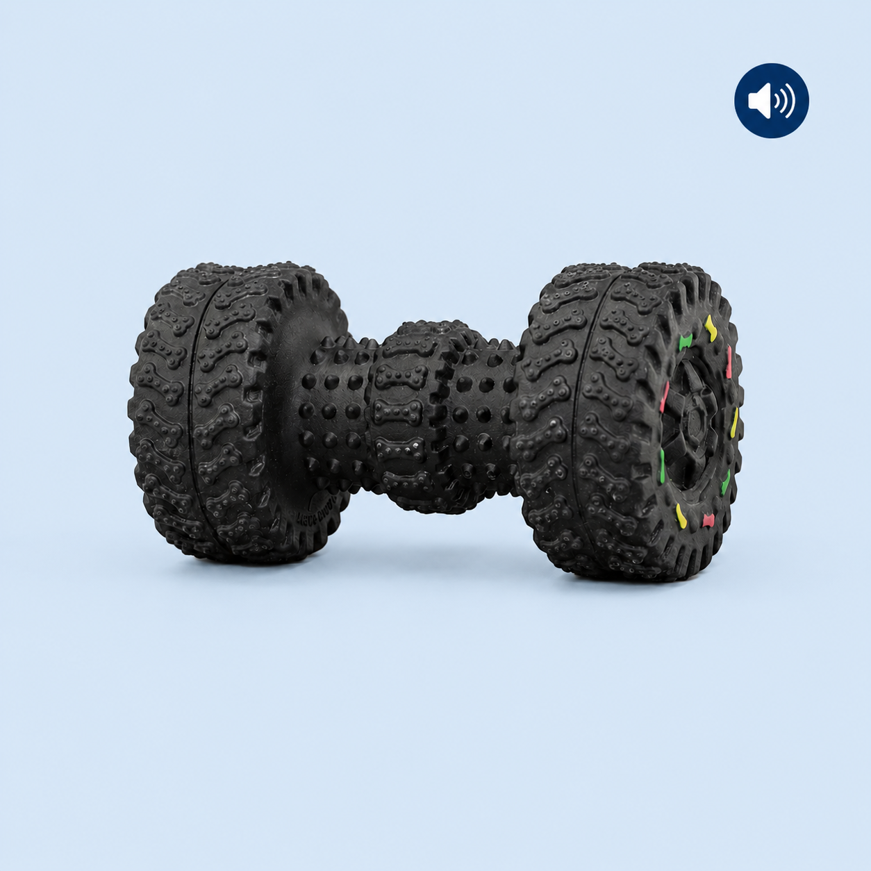 Dokitti Tire Dumbbell Dog Toy with Squeaker