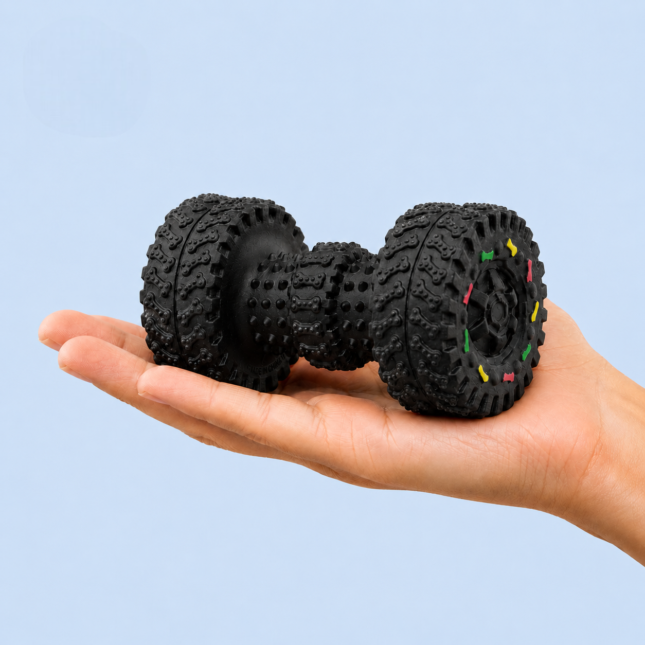 Dokitti Tire Dumbbell Dog Toy with Squeaker