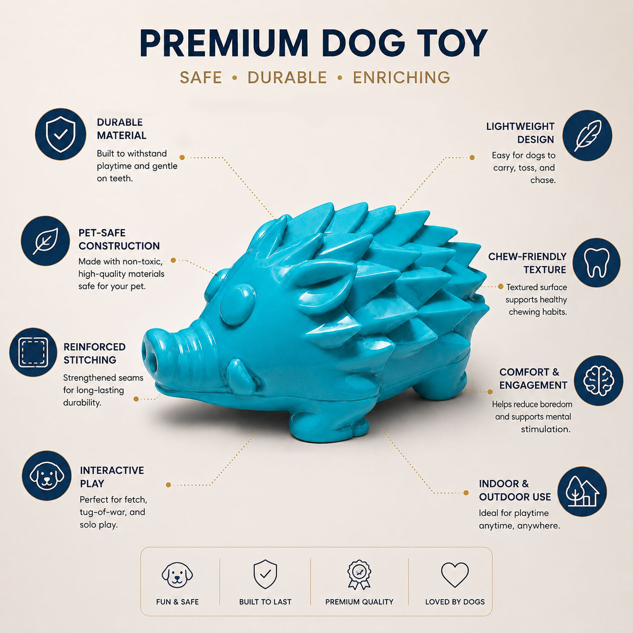 Dokitti Interactive Dog Chew Toy - Treat Dispenser