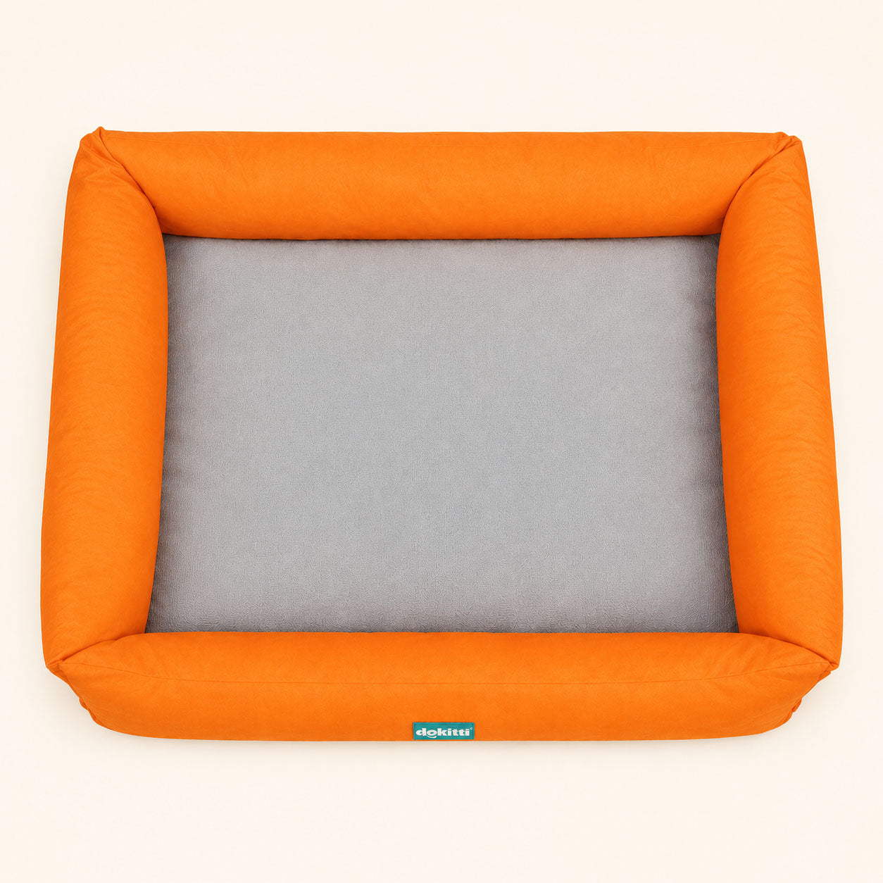 Orange & Grey Lounger Bed | Large Dog Bed | XL & XXL Sizes