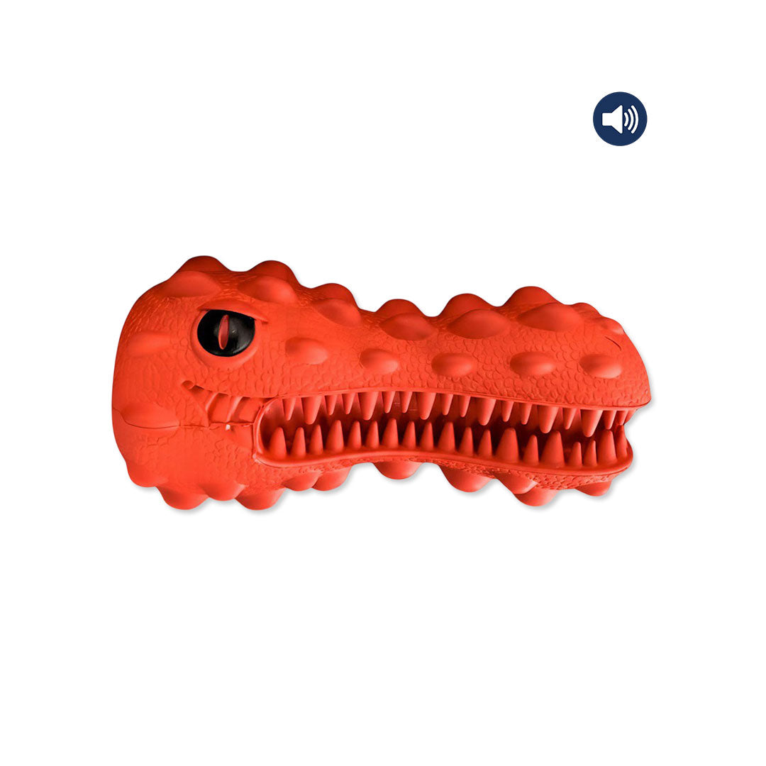 Dokitti Dinosaur Rubber Dog Toy with Squeaker