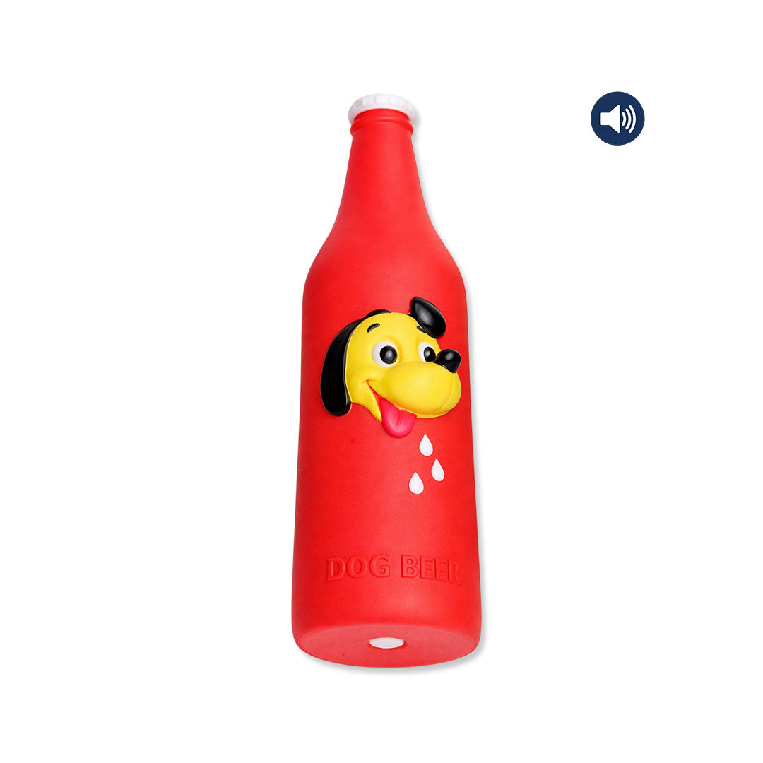 Dokitti Beer Bottle Dog Toy with Squeaker