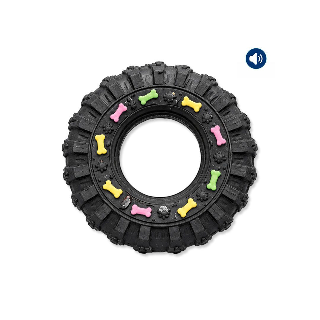 Dokitti Tire Ring Dog Toy with Squeaker
